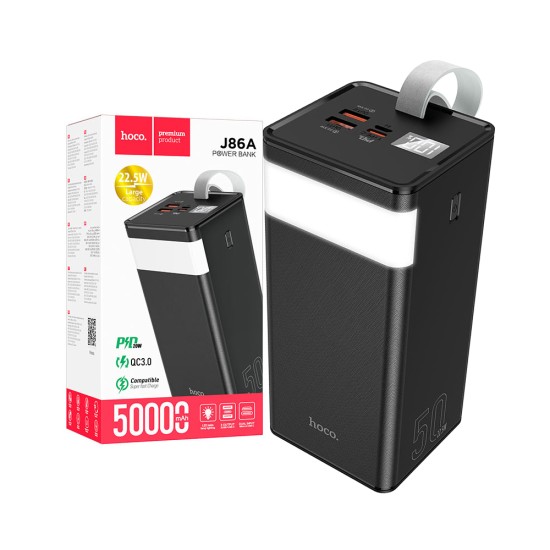 Hoco Power Bank J86A Powermaster 22.5W 50000mAh Black